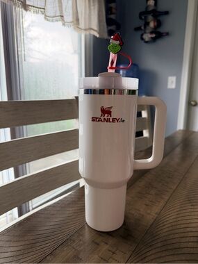 Stanley 40 oz White Insulated Travel Tumbler with Handle